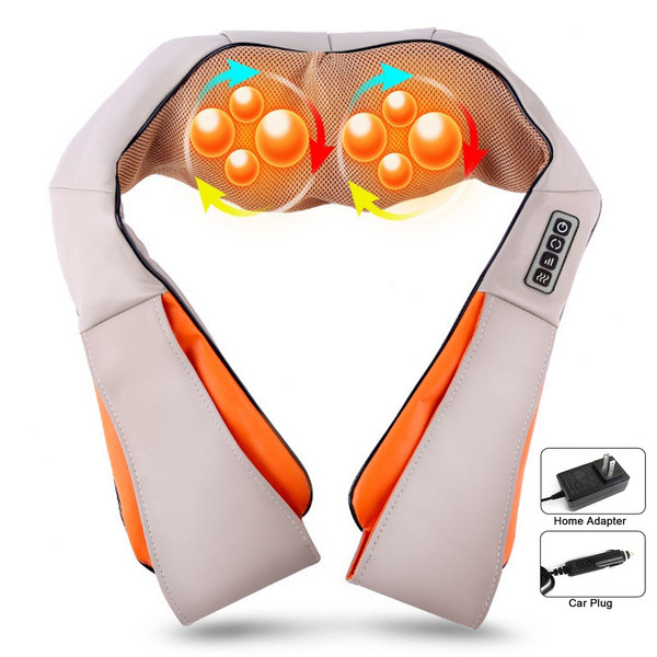 Neck Shoulder Massager Electric Heating Kneading Chawl Promote Blood Circulation Massage Therapy Machine