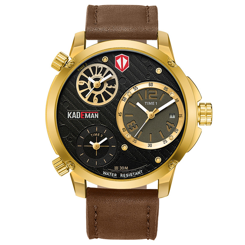 KADEMAN Men's Watch Luxury Brand Large Dial Military Sport