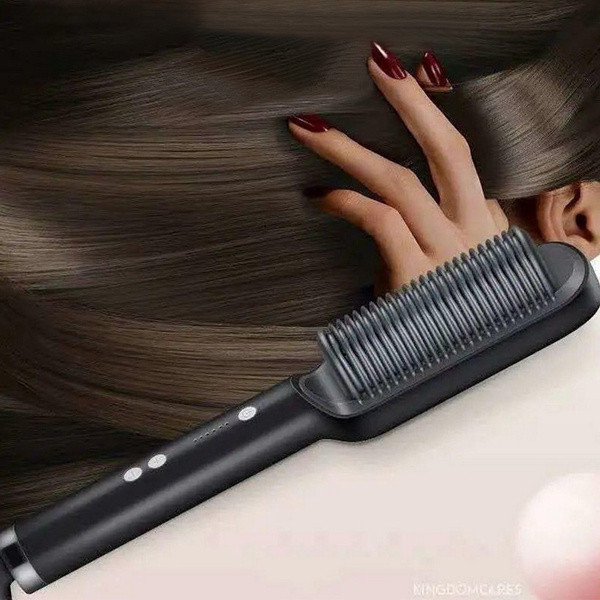 Professional Hair Straightener Brush Ceramic Electric Hair Straightener Beard Brush Fast Heating Curler Hair Straightener Comb Styler