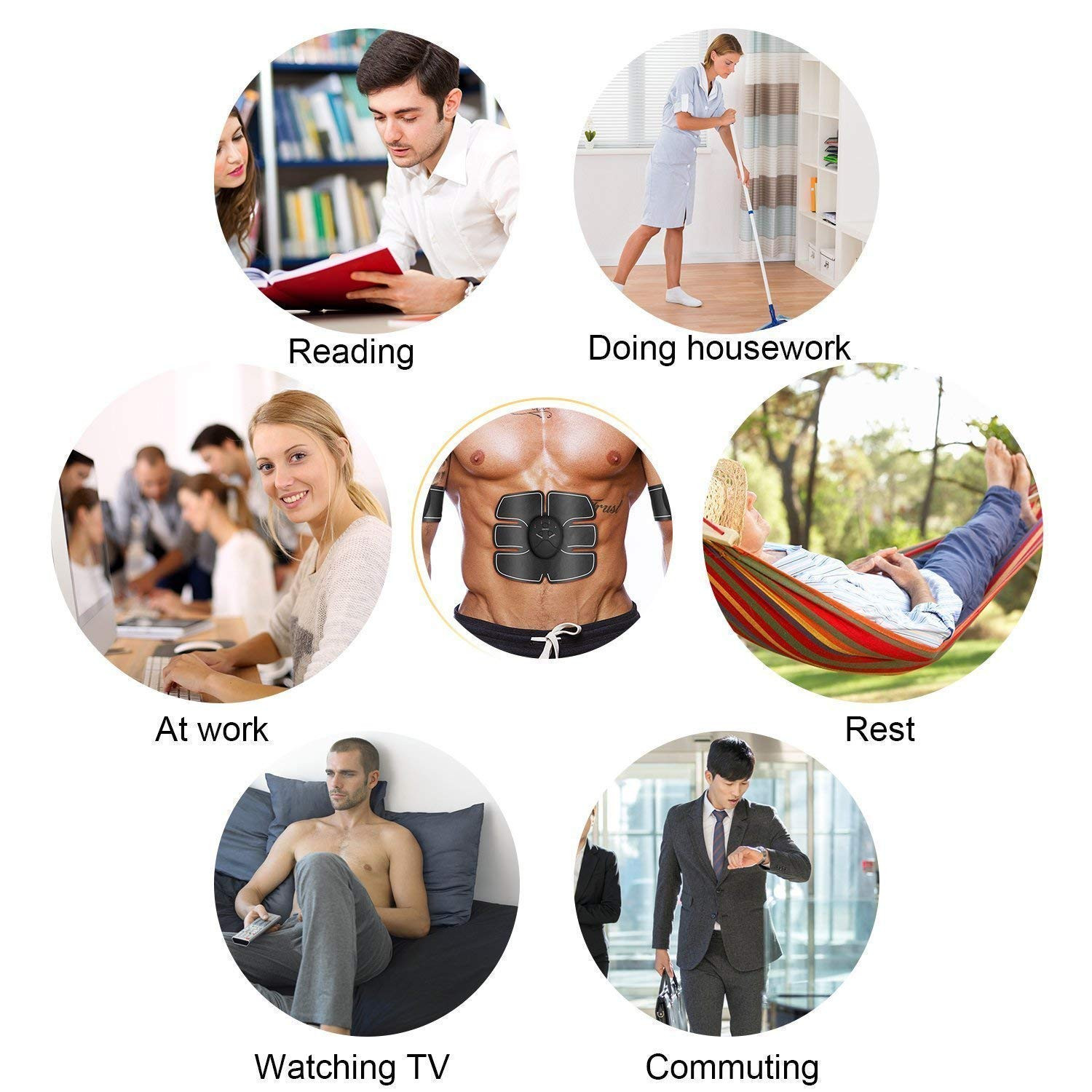 Electric Smart EMS Abdominal Muscle Fitness Muscle Stimulator Training