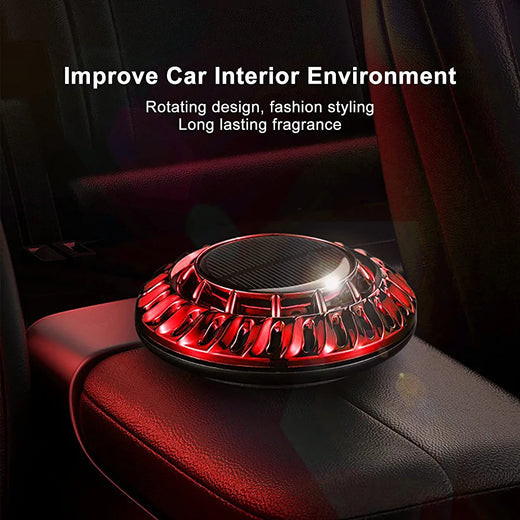 Car Solar Vortex Aromatherapy Rotating Oil Diffuser