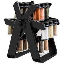 Revolving Spice Rack Set With 18 Spice Jars,removable Countertop Spice Rack,360 Rotating Spice Rack