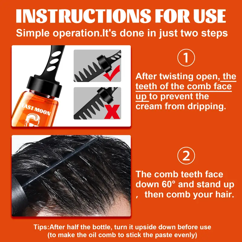 Men’s Salon Grade Hair Gel with Comb