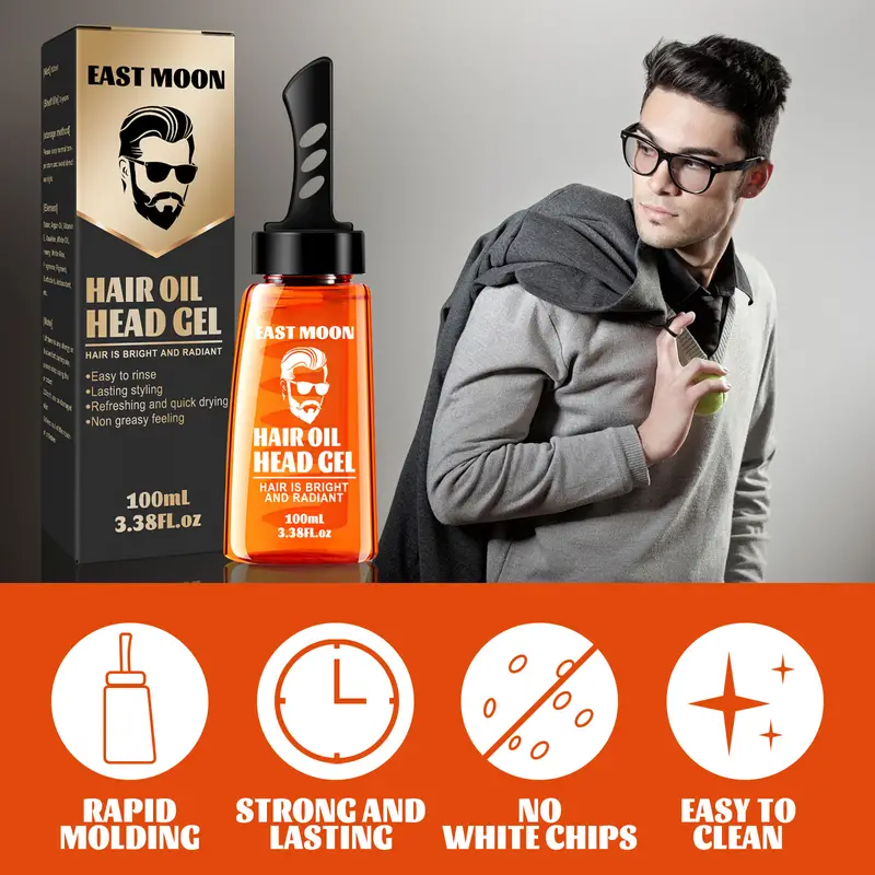 Men’s Salon Grade Hair Gel with Comb